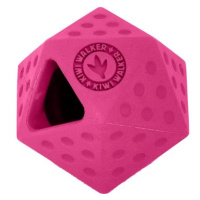 Kiwi Walker Gumová hračka Icosaball s dírou na pamlsky, Mini 6,5cm, Růžová