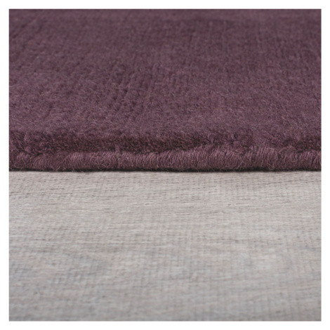 Kusový ručně tkaný koberec Tuscany Textured Wool Border Purple 120x170 cm Flair Rugs