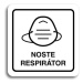 Accept Piktogram "noste respirátor IV" (80 × 80 mm) (bílá tabulka - černý tisk)