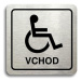 Accept Piktogram "vchod pro invalidy" (80 × 80 mm) (stříbrná tabulka - černý tisk)