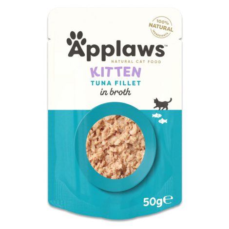 Applaws Natural Kitten ve vývaru 48 x 50 g - výhodné balení - filet z tuňáka