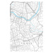 Mapa Vilnius white, 26.7 × 40 cm