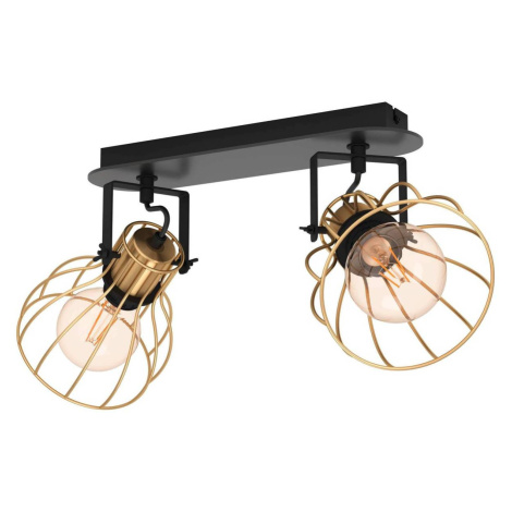Bodové stropní svítidlo Eglo Sambatello / 2 zdroje / 2 x 40 W / E27 / černá/zlatá Varianta: ivi1