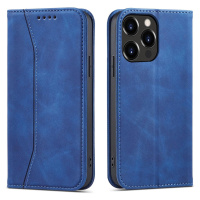 Magnetové pouzdro Fancy Case pro iPhone 13 Pro Max card wallet case card stand blue