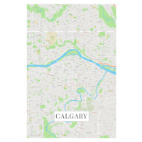 Mapa Calgary color, (26.7 x 40 cm)
