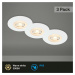 BRILONER LED vestavná svítidla, pr.9 cm, 3x LED, 5 W, 480 lm, bílé BRI 7044-036