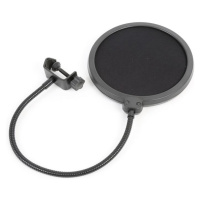 Vonyx M06 mikrofonní pop filtr 6'' ochranná clona, flexibilní husí krk