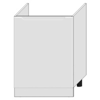 Kuchyňská skříňka Zoya D60zl Pl bílý puntík/bílá