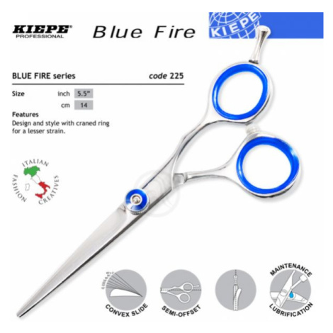 Kiepe FOUR STARS Blue Fire series 225 - profesionální kadeřnické nůžky 225 / 5,5 &quot;