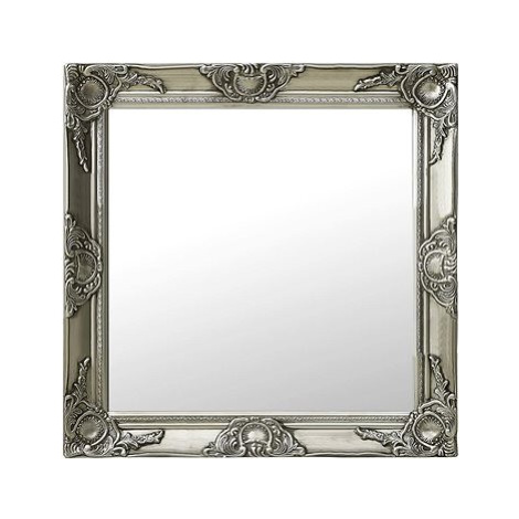Nástěnné zrcadlo barokní styl 60 x 60 cm stříbrné SHUMEE