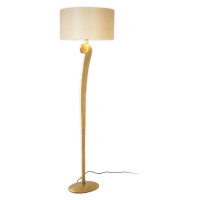 Holländer Stojací lampa Lino, barva zlatá/ecru, výška 160 cm, železo