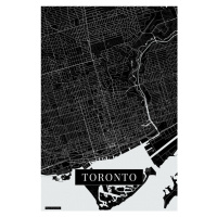 Mapa Toronto black, (26.7 x 40 cm)