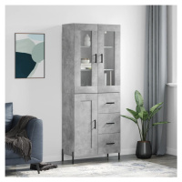 vidaXL Skříň highboard betonově šedá 69,5x34x180 cm kompozitní dřevo