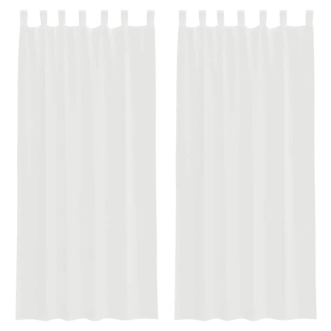 vidaXL Voálové závěsy s poutky 2 ks bílé 140x225 cm