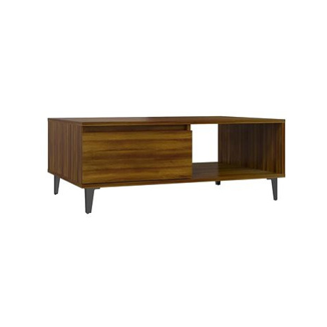 SHUMEE Konferenční stolek hnědý dub 90 × 60 × 35 cm dřevotříska, 813175