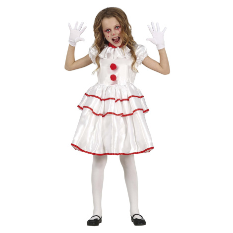 Guirca Dívčí kostým - Klaun bílý Velikost - děti: M
