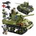 Stavebnice Americký tank M3/M5 Stuart Us Army Armáda 2 Figurky Lego Zbraň