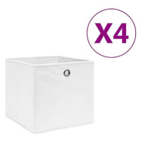 Shumee Úložné boxy 4 ks netkaná textilie 28 × 28 × 28 cm bílé
