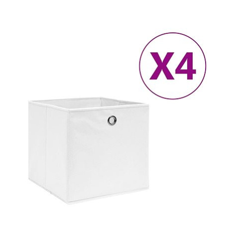 Shumee Úložné boxy 4 ks netkaná textilie 28 × 28 × 28 cm bílé