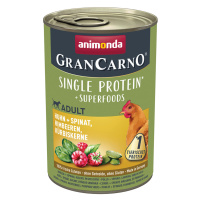 Animonda GranCarno Adult Superfoods 6 x 400 g - kuřecí + špenát, maliny, dýňová semínka