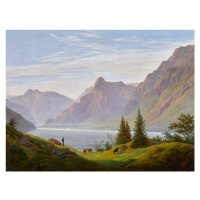 Obrazová reprodukce A Mountain Lake in the Morning, Caspar David Friedrich, 40 × 30 cm