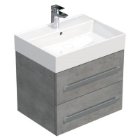 Koupelnová skříňka s umyvadlem Naturel Cube Way 60x53x46 cm beton mat CUBE46602BESAT