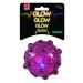 Hračka Dog Fantasy Glow míček z TPR gumy svítící fialový 8cm​