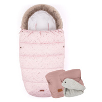 PETITE&MARS - Zimní set fusak 4v1 Comfy Glossy Princess + rukávník Jasie Dusty Pink