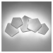 Selène LED nástěnné světlo Pleiadi stříbrné, pět zdrojů
