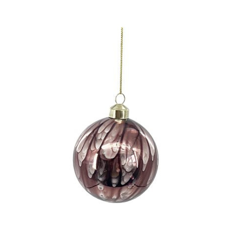 H&L Vánoční ozdoba koule lesklá 8cm, tmavěrůžová