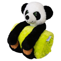 Babymatex Deka CAROL 85x100 cm - Zelená s plyšákem Panda