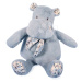 Plyšový hrošík s šátkem Hippo Bandana Soft Blue Histoire d’ Ours modrý 22 cm od 0 měsíců