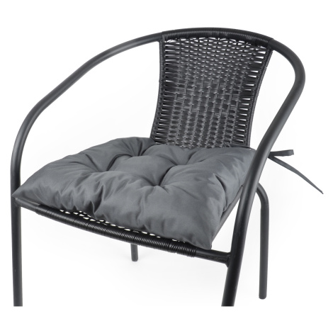 Zahradní prošívaný podsedák na židli TRENTO color 02 antracit/tmavě šedá 42x42 cm Mybesthome