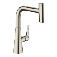 Dřezová baterie Hansgrohe Metris Select M71 s vytahovací sprškou vzhled nerezu 14857800