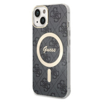 Pouzdro Guess 4G IML MagSafe zadní kryt pro Apple iPhone 13 Black