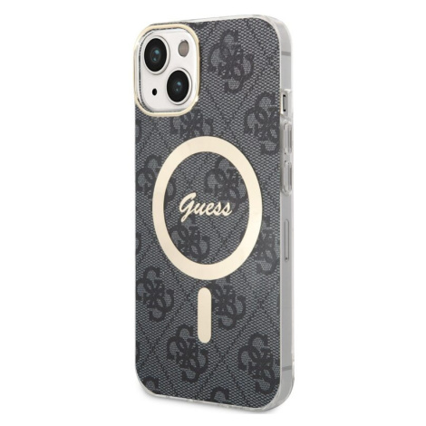 Pouzdro Guess 4G IML MagSafe zadní kryt pro Apple iPhone 13 Black