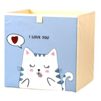 Dream Creations Látkový box na hračky kočka šedý 33 × 33 × 33 cm