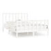 Rám postele bílý masivní dřevo 140 × 200 cm, 3106834
