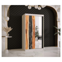 Šatní skříň Abi Zywica 2 Barva korpusu: Bílá, Rozměry: 100 cm, Dveře: Zywica + zrcadlo