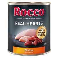 Výhodné balení: Rocco Real Hearts 24 x 800 g - kuřecí s celými kuřecími srdci