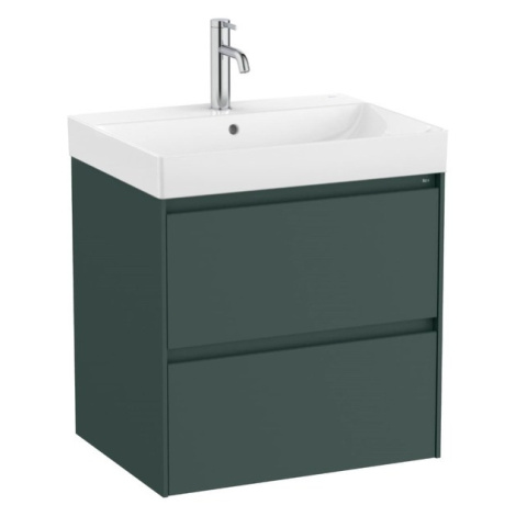 Koupelnová skříňka s umyvadlem Roca ONA 60x64,5x46 cm zelená mat ONA602ZZM