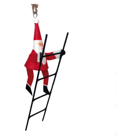 Vánoční závěsná dekorace G-Bork Santa With Ladder