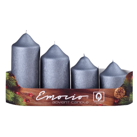 Emocio adventní stupně 4ks prům.50mm exclusive mat. grafit svíčky
