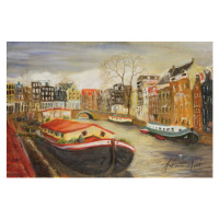 Obrazová reprodukce Red House Boat, Amsterdam, 1999, Antonia Myatt, 40 × 26.7 cm