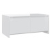 SHUMEE Konferenční stolek bílý vysoký lesk 90 × 50 × 41,5 cm dřevotříska, 809824