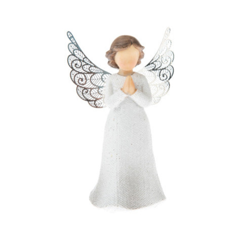 Dekorační soška Anděl modlící se 12 cm, bílý Asko