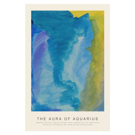 Obrazová reprodukce The Aura of Aquarius (Astrology, Spirituality & Zodiac Series), 26.7 × 40 cm