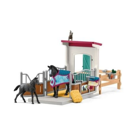 Schleich 42611 Box pro koně s klisnou a hříbětem