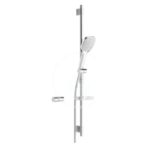 Hansa Activejet Set sprchové hlavice, 1 proud, tyče a hadice, bílá/chrom 84370210