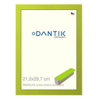 DANTIK rámeček 21 × 29,7, PASTELKA světlezelený rovný sklo čiré